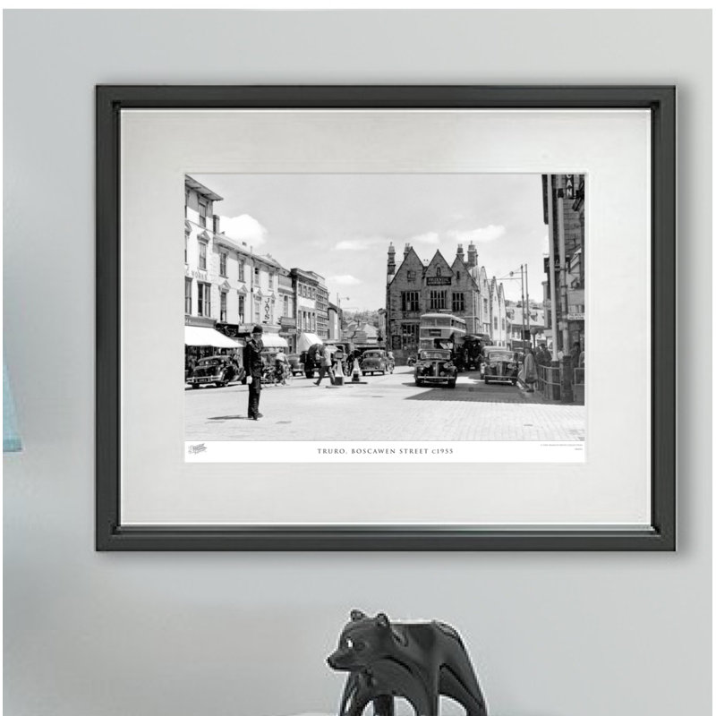 Truro, Boscawen Street C1955 by Francis Frith - Single Picture Frame Print, 40cm H x 50cm W x 2.3cm D, Light Grey