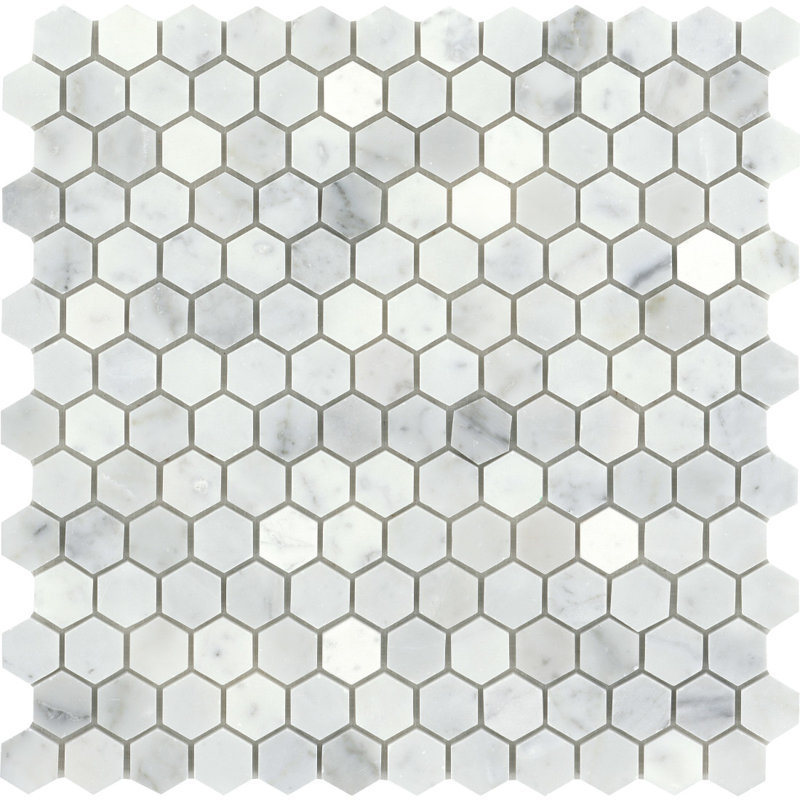 Emser Tile Bianco Gioia Hexagon Honeycomb Mosaic Tile | Wayfair