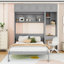 Lit escamotable avec armoires, bureau encastré et tablettes Murphy-640305419-640305409