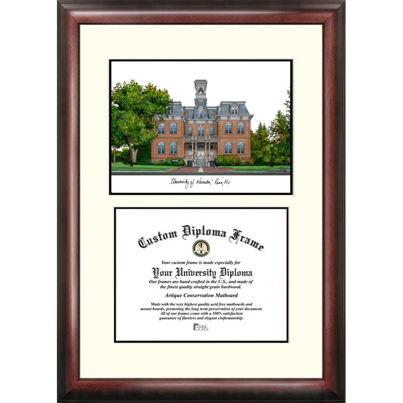 Cadre de diplôme de lithographie loup à lot nevada NCAA