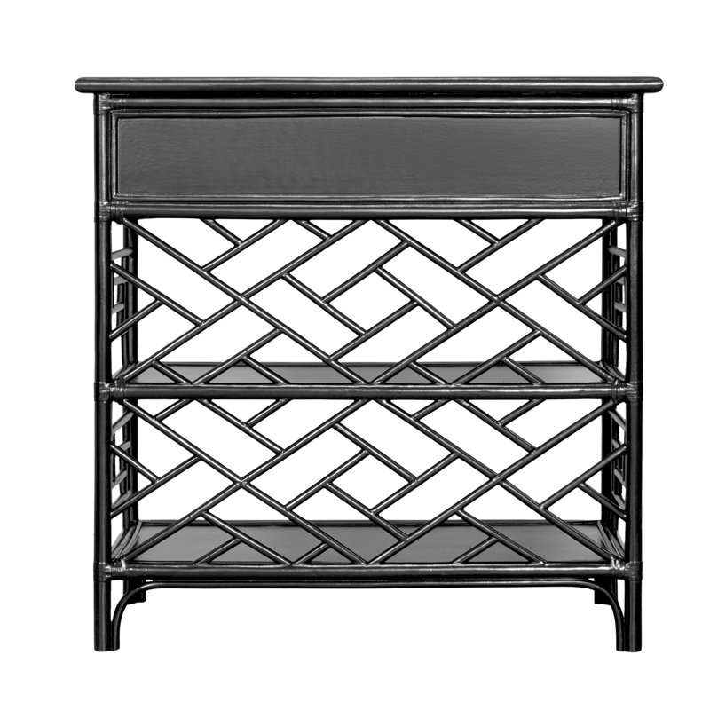 Chippendale End Table, Black