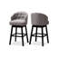 Ensemble de 2 tabourets de bar pivotants Goggans Austin-1825776149