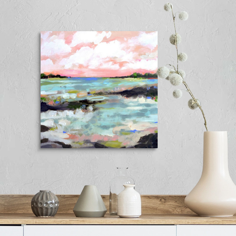 «Surfscape III» par Karen Fields - reproduction d'art, Toile tendue, H 16 po x l 16 po x P 1,25 po