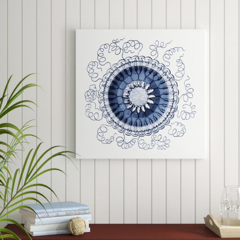 Navy Ocean Gems III by Vision Studio - Wrapped Canvas Painting, 76cm H x 76cm W