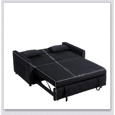 Versatile Pull-Out Sleeper Sofa with Adjustable Backrest and High-Density Foam for Comfort and Space Efficiency
