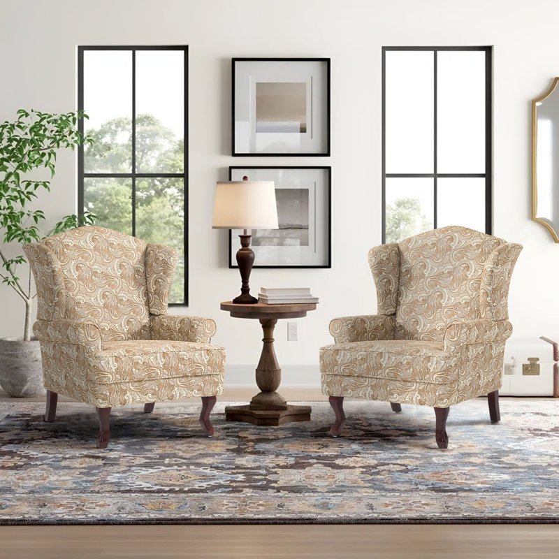 Upholstered Accent Chair, Paisley Sand