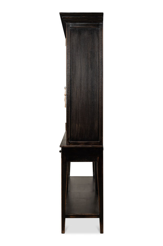 Wilkesville Solid Wood China Cabinet, Ebony