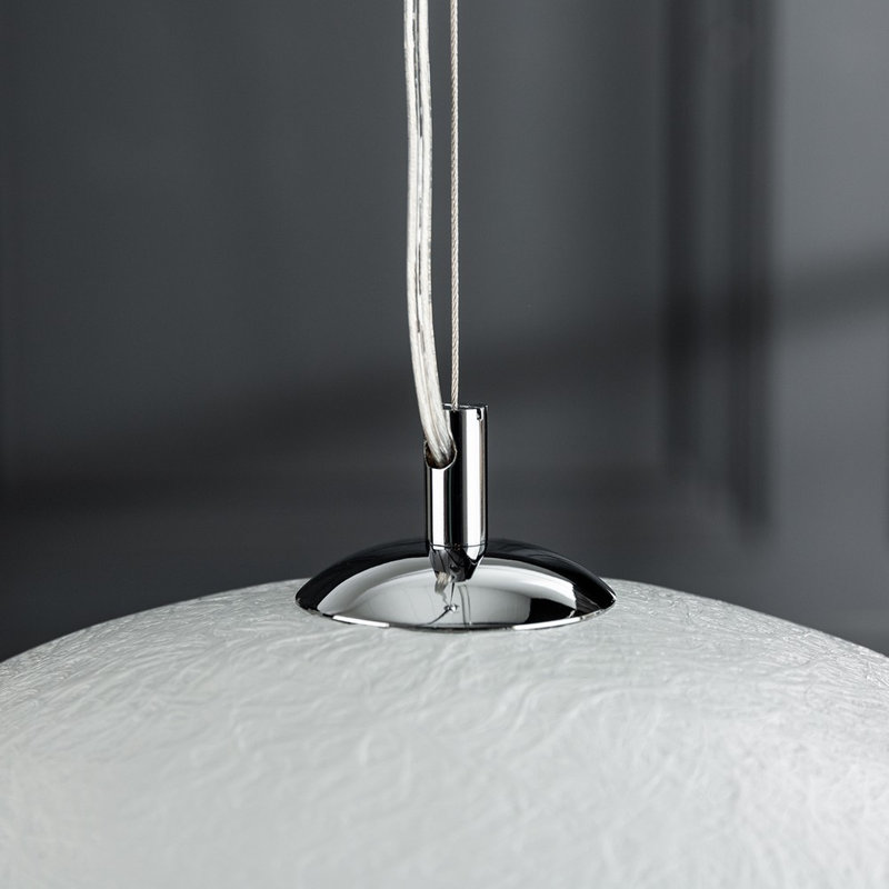 1 - Light Brown Dome Pendant, White, 145cm H x 50cm W x 50cm D