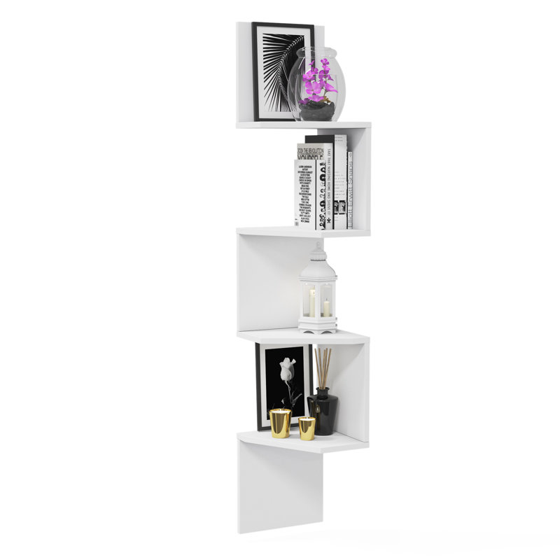 4 Piece Tiered Shelf, White