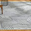 Tapis décoratif gris à motif géométrique tissé à la main hojovice-422045140
