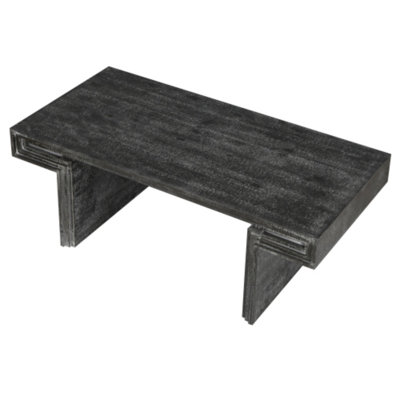 Industrial Coffee Table - Reclaimed Wood Double-Tier Design With Metal Frame (Rustic Vintage)
