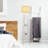 58" Modern Metal Etagere Floor Lamp with Shelves and Linen Shade-72585712