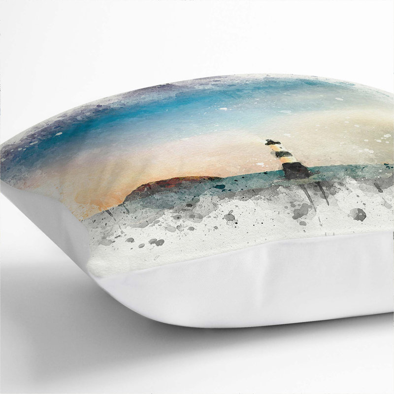 Square Throw Cushion, White, 55cm H x 55cm W x 20cm D