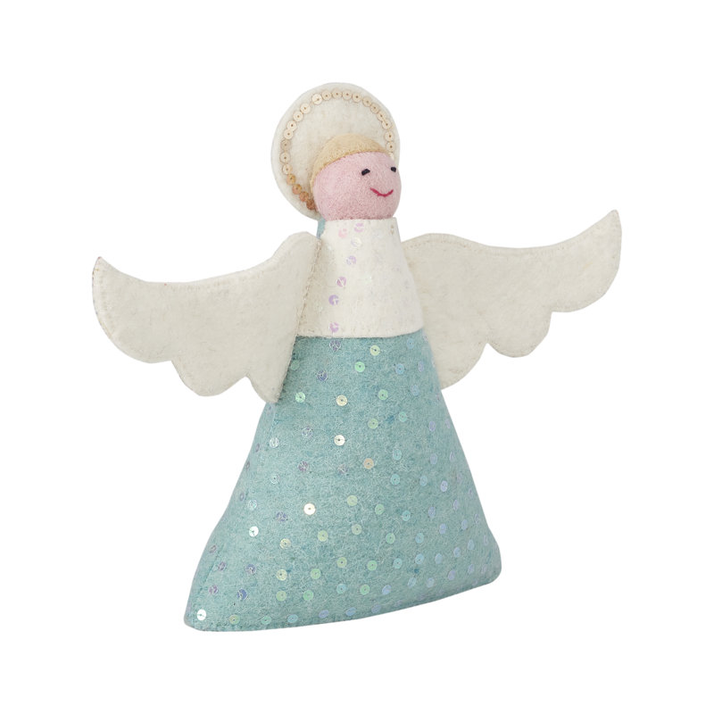 Angel Christmas Tree Topper in Blue