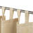 Abba Solid Detachable Sticky Tab Top Waterproof Black Out Pergola Outdoor Curtain Single Panel-820979237-821017892