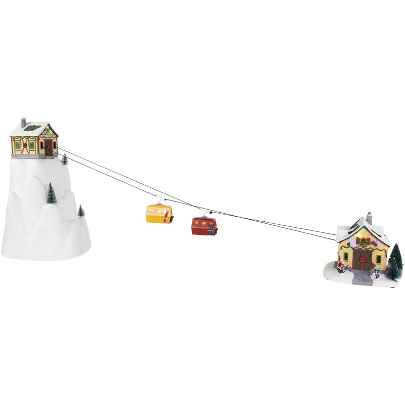 Animated and Musical Trolley Car Ride LED Lighted Christmas Village Display