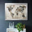 Carte antique encadrée sur toile-95883664-95883665