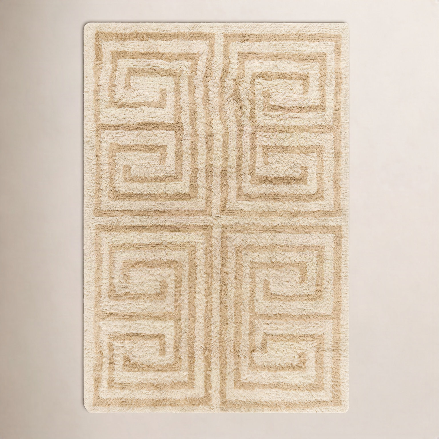 Anemone Hand-Tufted Geometric Shag Rug, Rectangle 2' x 3'