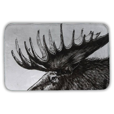 Moose plume Bath Mat with Non-Slip Backing - Quick Dry Memory Foam Bathroom Rug - Absorbent - Modern Plush Spa-Style - Machine Washable