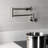 Kingston Brass Wendell Two-Handle 1-Hole Wall Mount Pot Filler Faucet with Knurled Handle-88082872