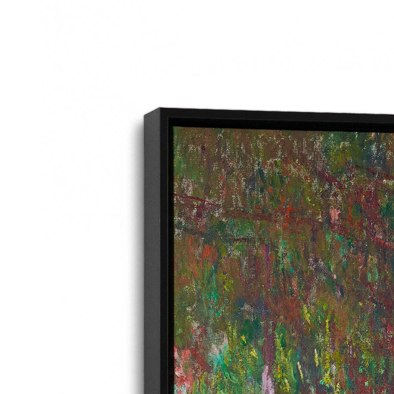 Sentier de floraison, H 16,75 po x l 16,75 po, Noir satiné, Cadre flottant