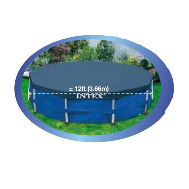 Plastic Round Metal-frame Above-ground Pool 30'' H x 144'' W x 144'' L