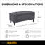 Luxury Crushed Velvet Ottoman Stool-1848615952-1848615953