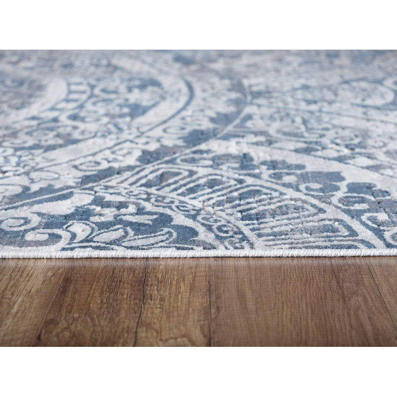 Sparta Viscose Abstract Indoor Rug, Rectangle 5'3" x 7'7"