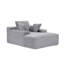 Chaise longue rembourrée en velours côtelé Modern-117430049