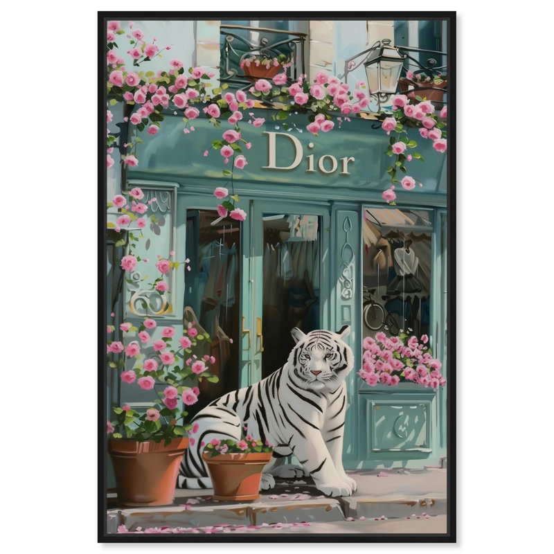 Art Remedy Fashion Art sur toile Bright Days Storefront II, H 37 po x l 25 po, Cadre flottant noir