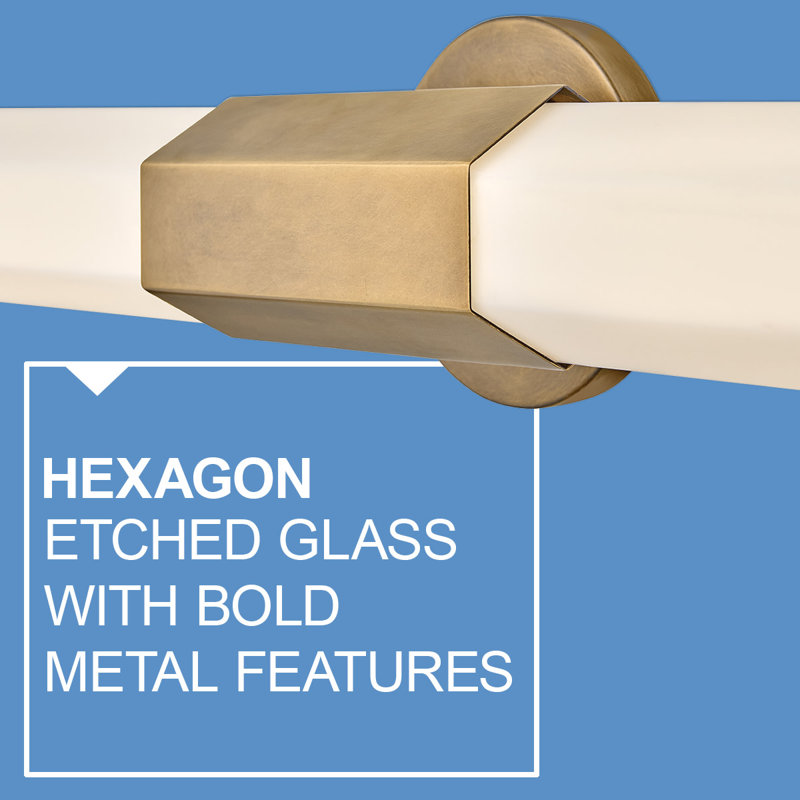 Facet 1 - Light LED Bath Sconce, Heritage Brass