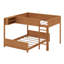 Lit superposé en bois double TG avec tablette de rangement intégrée-133763440