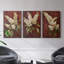 Floral Study Series LXVI - Ensemble de 3 toiles tendues avec châssis - Prêt à être accroché-128601794
