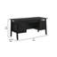Sonia 64 Inch Computer Desk, 4 Drawers and Dual Pedestal Layout, Black