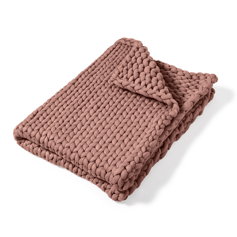 Jeté tissé mauve Donna, Mauve