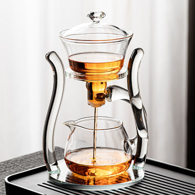 Ensemble de théière magnétique en verre