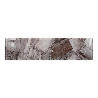 Carrelage de style métro en brique de verre 3 po x 12 po Carnelian