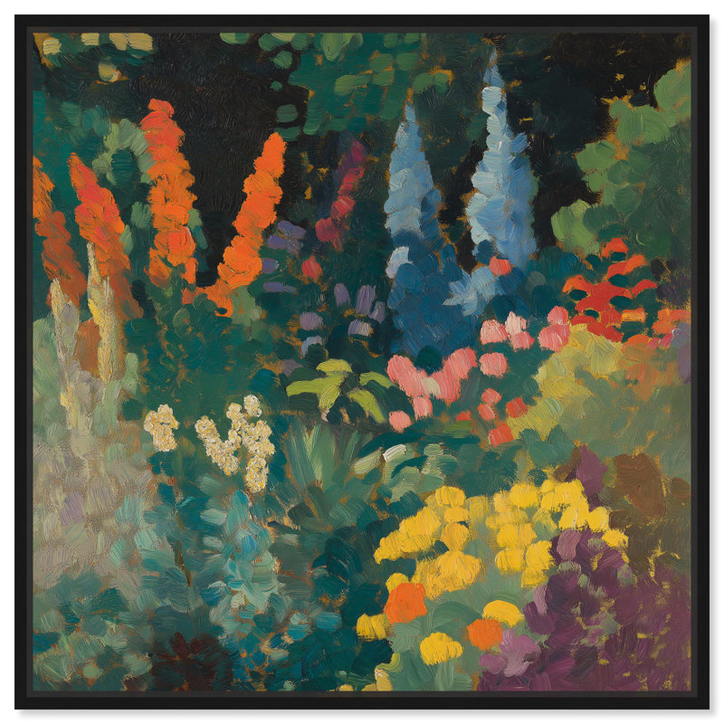 Art Remède, toile florale et nature Letchworth in Bloom III, 31" H x 31" W x 1.8" D, Framed Print without Mat, Black