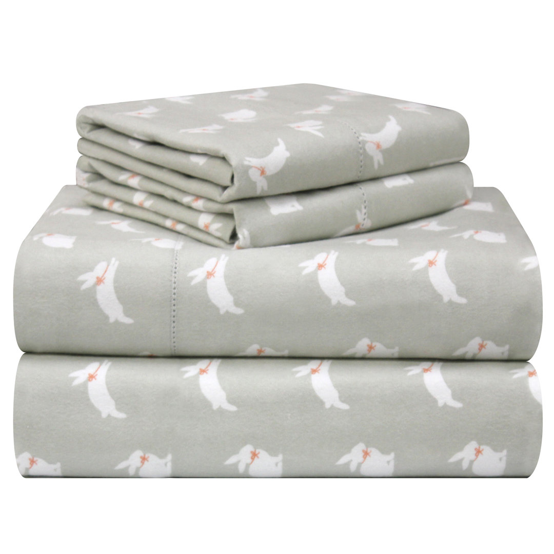 Flannel Animal Print Sheet Set Pointehaven 
