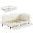 Twin Daybed with Headboard, Corner Bed Frame with Bed Rails and Storage Drawers, Solid Support, for Bedroom Guest Room-856662732-866728766