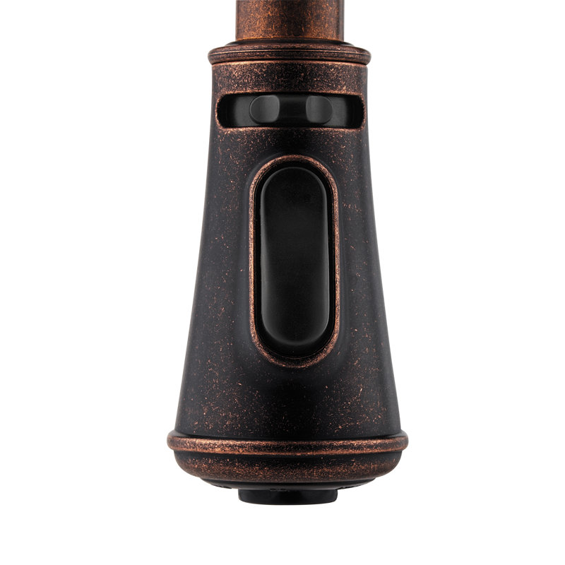 Robinet de cuisine à poignée simple avec distributeur de savon Ashfield, Bronze rustique