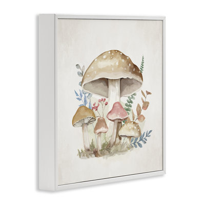 Giclée encadrée neutre, champignon, par Mollie B.