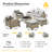 8 Pieces Modular Wicker Rattan Patio Furniture Set With Cushions-54261996