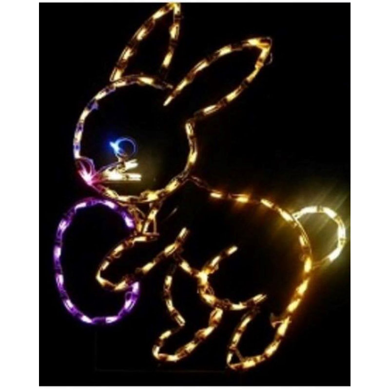 Easter Bunny with Egg Holiday Lighted Display