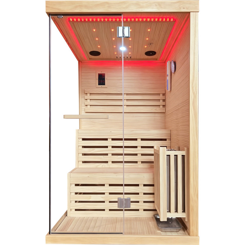 NFusion Lumen 2 - Person Indoor Traditional Steam Sauna in Pine