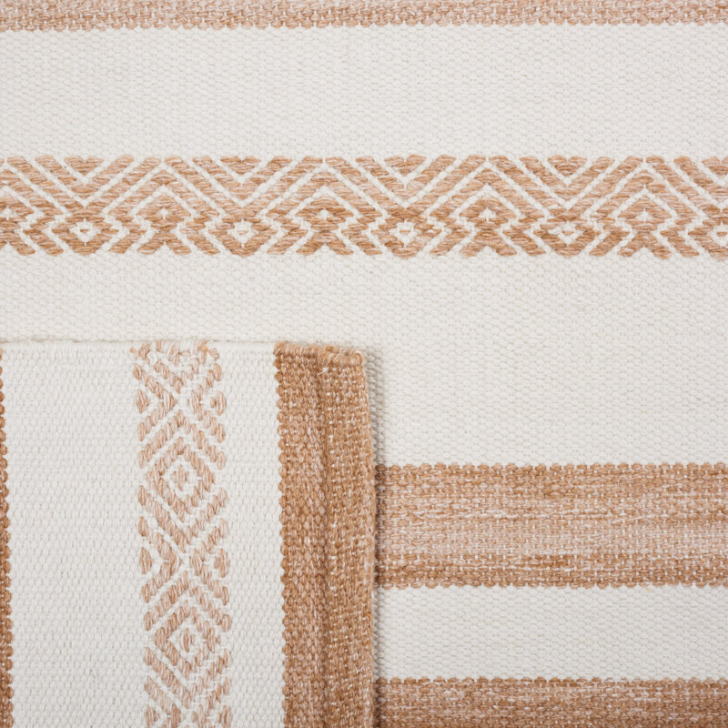 Arcolia Striped Kilim Hand Woven Performance Southwestern Rug, Rectangle 4' x 6'