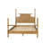 Queen Bed With Wood Finish And Turned Post Design Solid Construction Mattress Compatibility