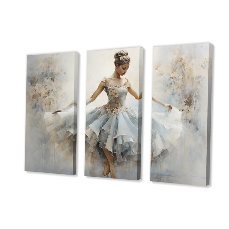 Divertissement «Blue Ballet Dance», reproduction d'art sur toile - Ballet Dance II, H 32 po x l 48 po x P 1 po