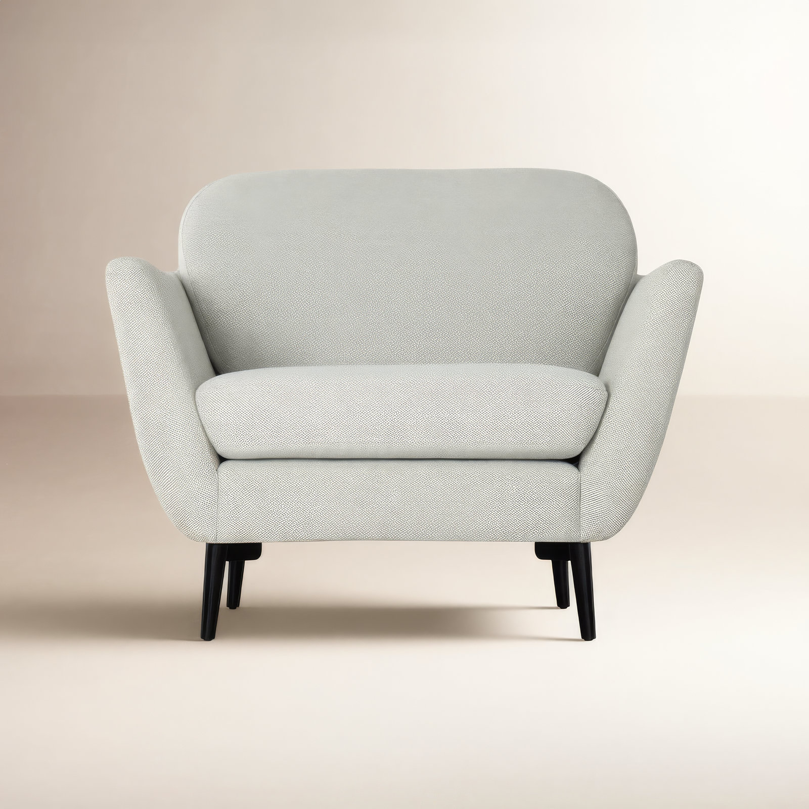 Tyndall Upholstered Armchair, Beige Performance Basketweave