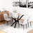 47.24" Rectangular Tempered Glass Dining Table With Metal Legs-884011536